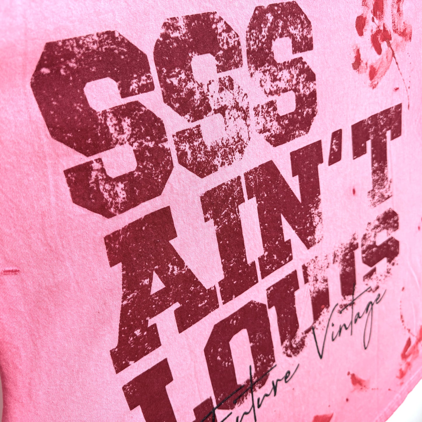 Saint Louis Raw Edge Pink Graphic T-Shirt