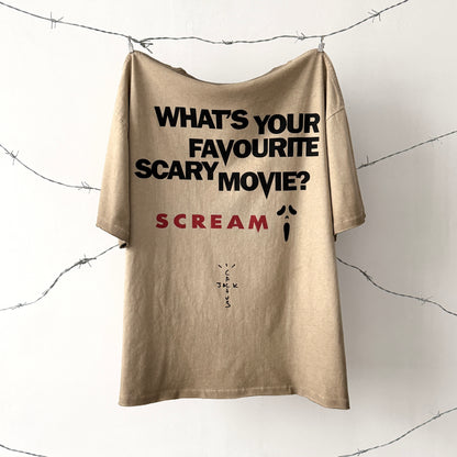 Scream Mask Vintage Graphic Oversized T-Shirt