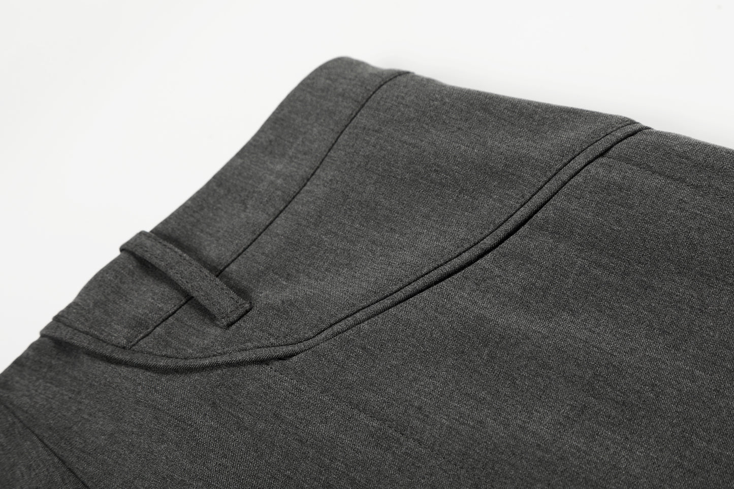 Charcoal Wide-Leg Tailored Trousers