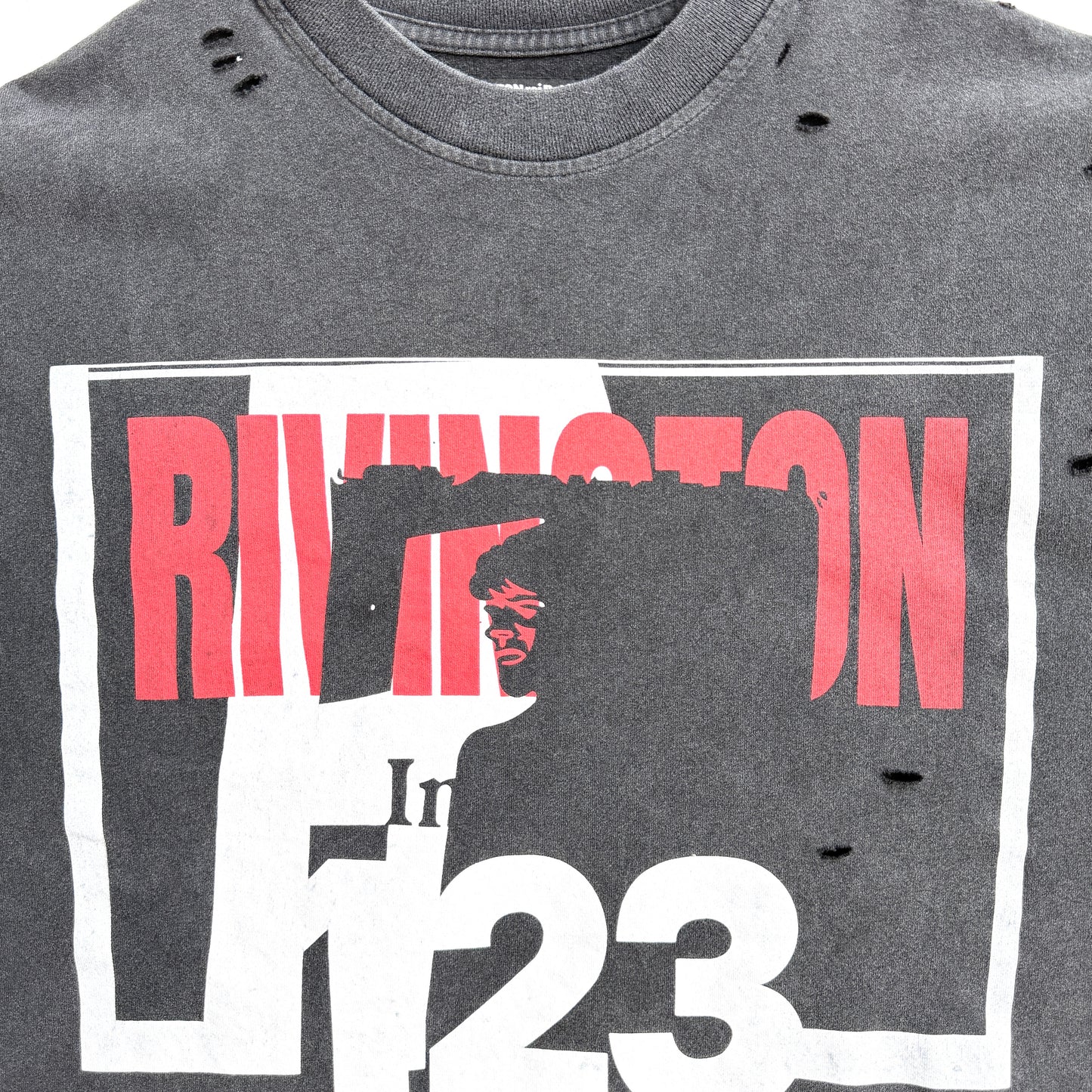 Rivington 123 Distressed Washed Black T-Shirt