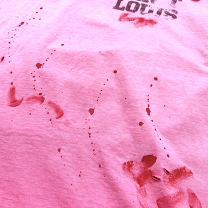 Saint Louis Distressed Pink Oversized T-Shirt