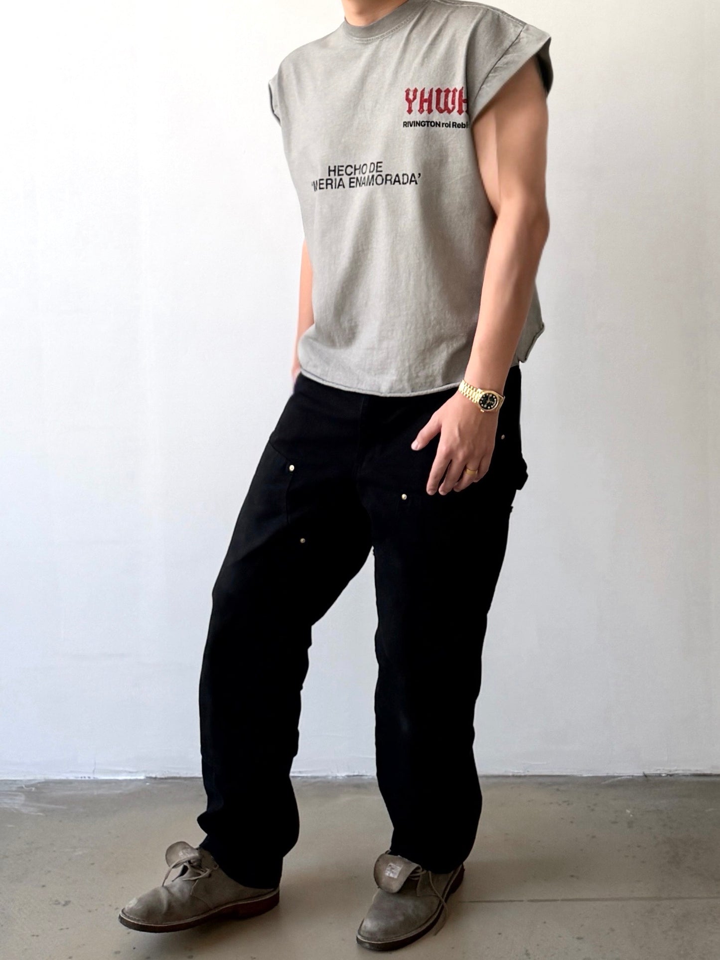 Rivington Roi Rebis Grey Minimal Graphic T-Shirt