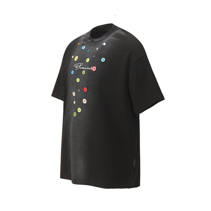 Chromatic Button Grid Tee