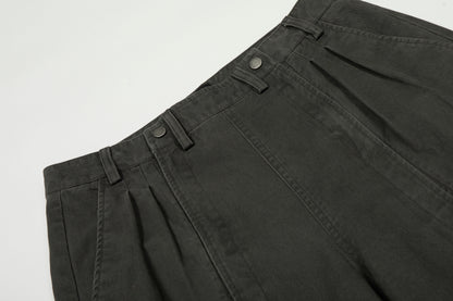 Frontier Obsidian Pleat Wide Trousers