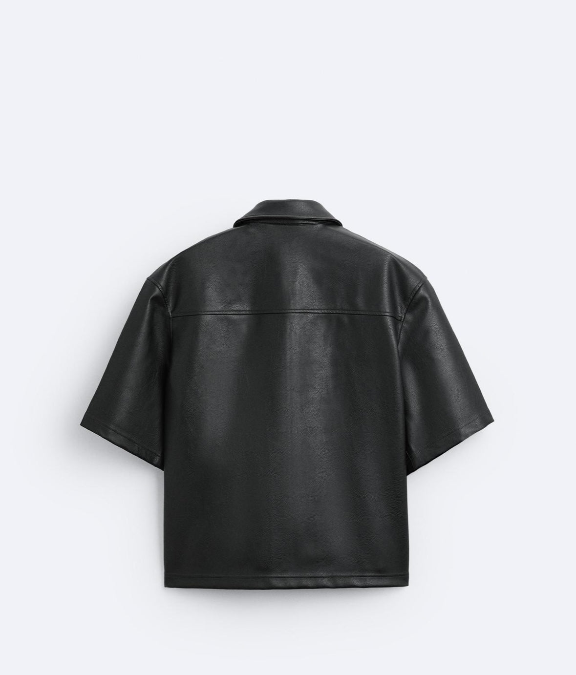 FADED LEATHER EFFECT OVERSHIRT