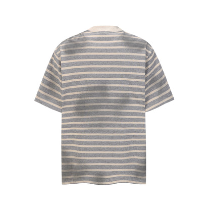 Vintage Stripe Graphic Oversized T-Shirt