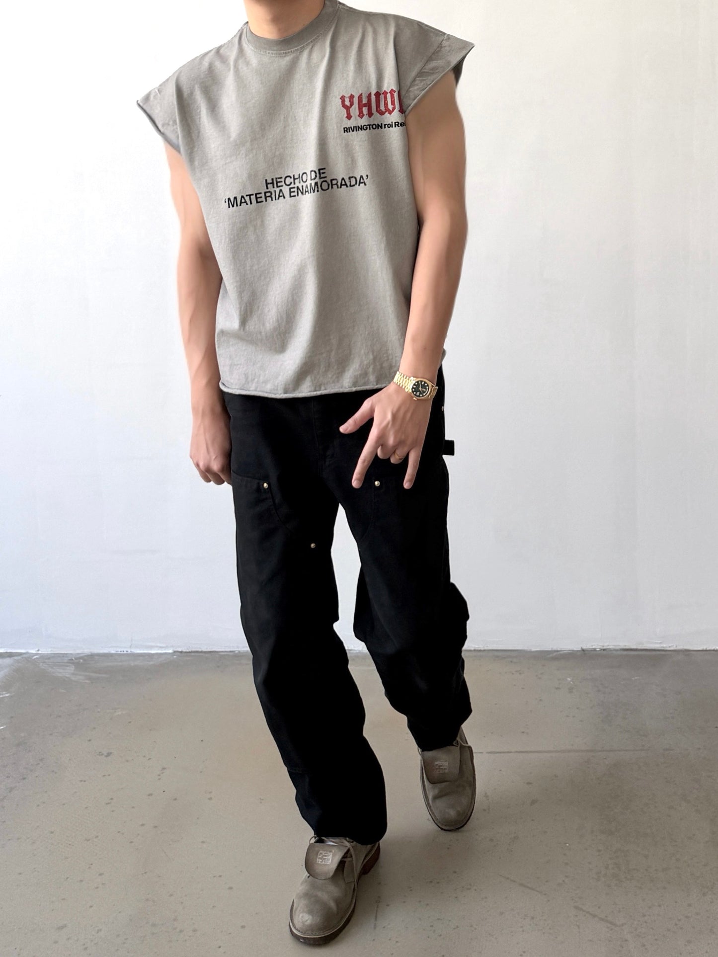 Rivington Roi Rebis Grey Minimal Graphic T-Shirt