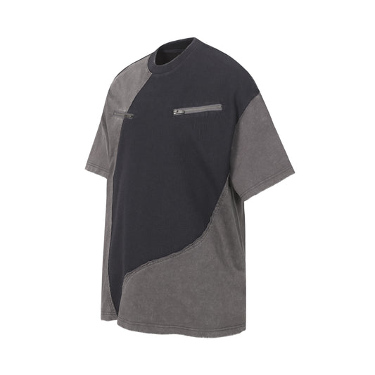 Contrast Zip Pocket Oversized T-Shirt