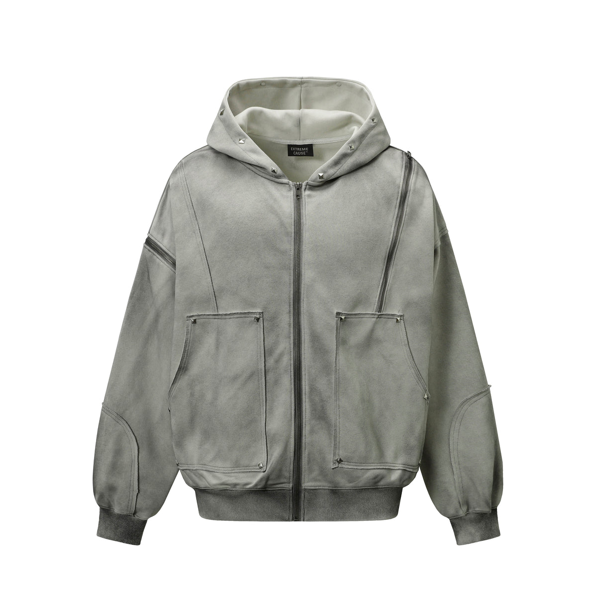 Rivet Zip Hoodie