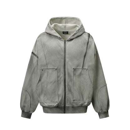 Rivet Zip Hoodie