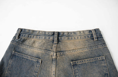 Vintage Fade Lightning Wide-Leg Jeans
