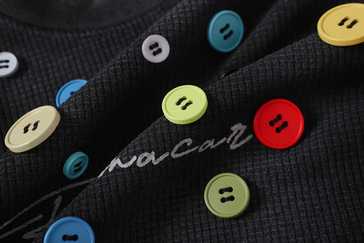 Chromatic Button Grid Tee