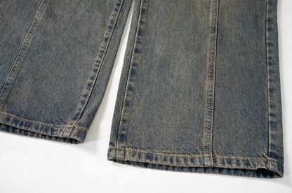 Vintage Fade Lightning Wide-Leg Jeans