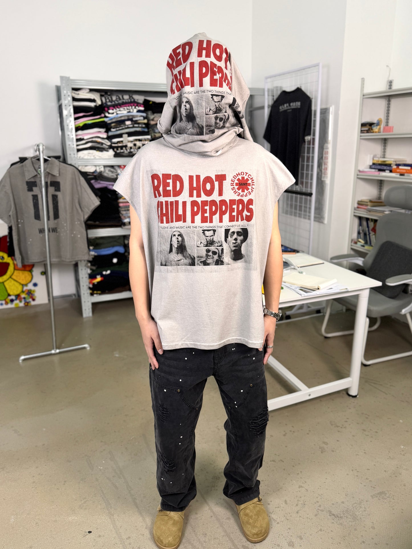 Red Hot Chilli Peppers White Graphic T-Shirt