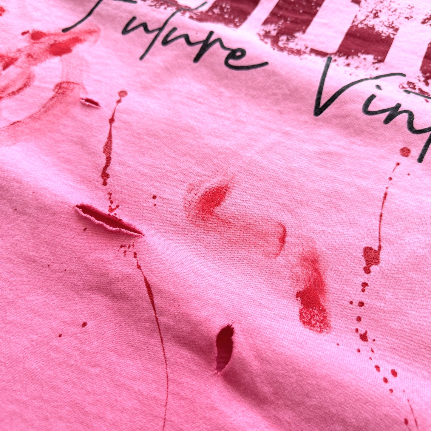 Saint Louis Distressed Pink Oversized T-Shirt
