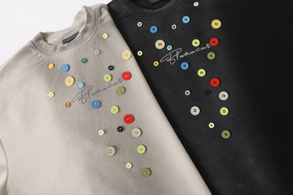 Chromatic Button Grid Tee