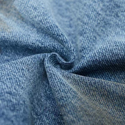 Urban Washed Graffiti Wide-Leg Jeans