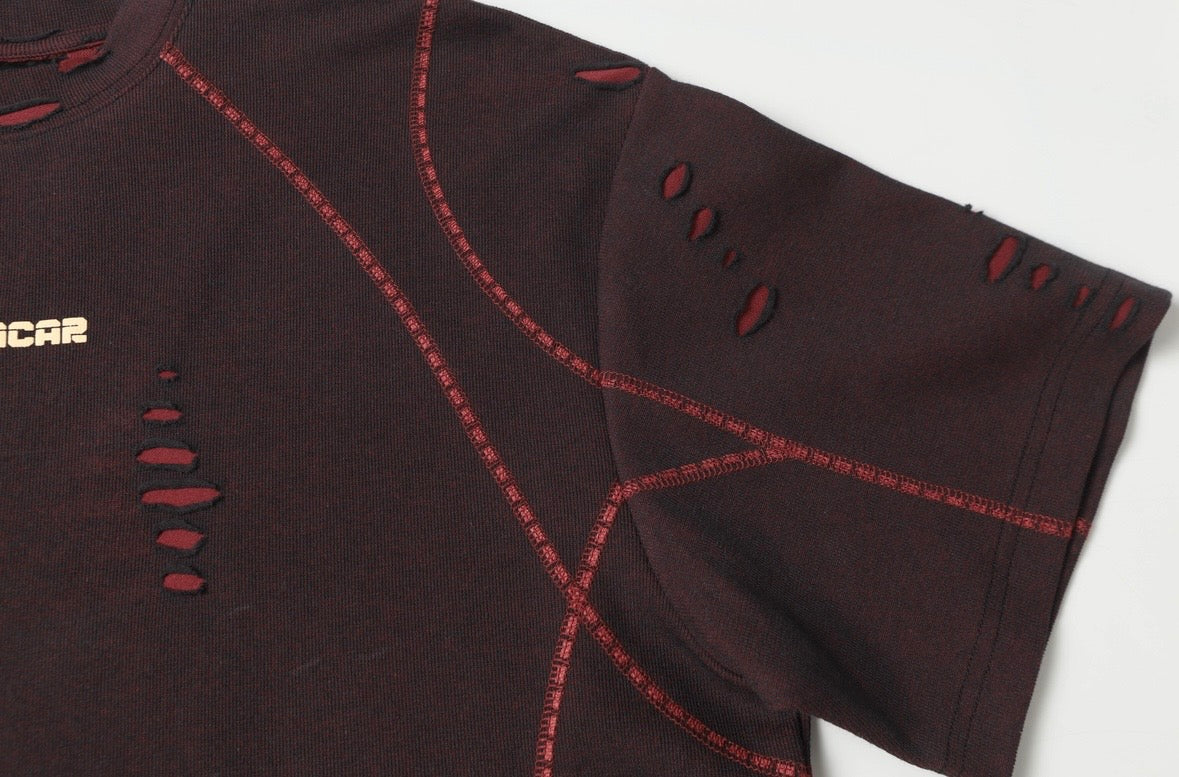Scarline Distress Seam Tshirt