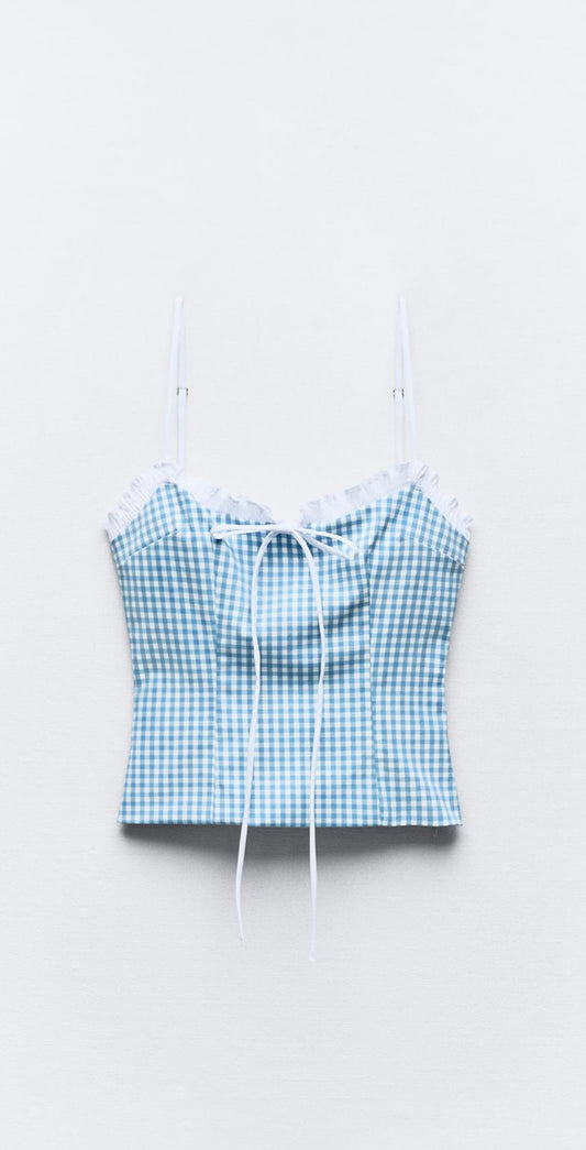 GINGHAM CHECK TOP