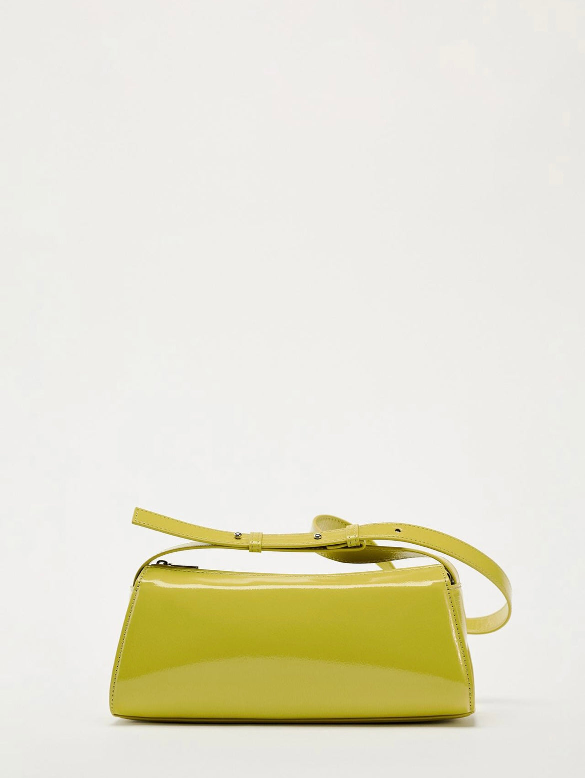 Faux Patent Shoulder Bag