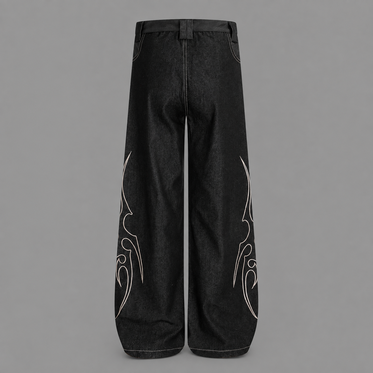Tribal Wide-Leg Jeans