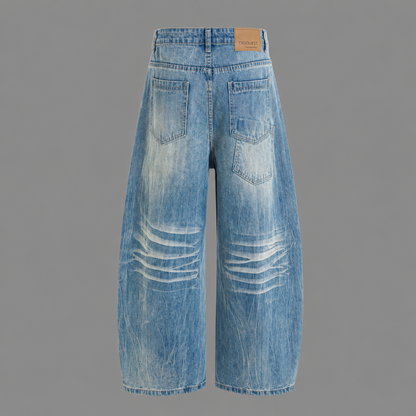 Loose Fit Washed Jeans