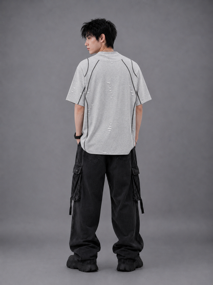 Scarline Distress Seam Tshirt