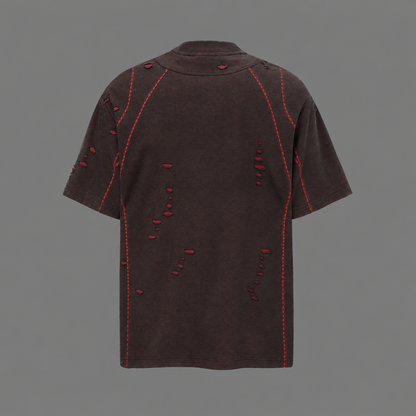 Scarline Distress Seam Tshirt