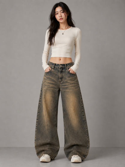 Fade Wide-Leg Jeans