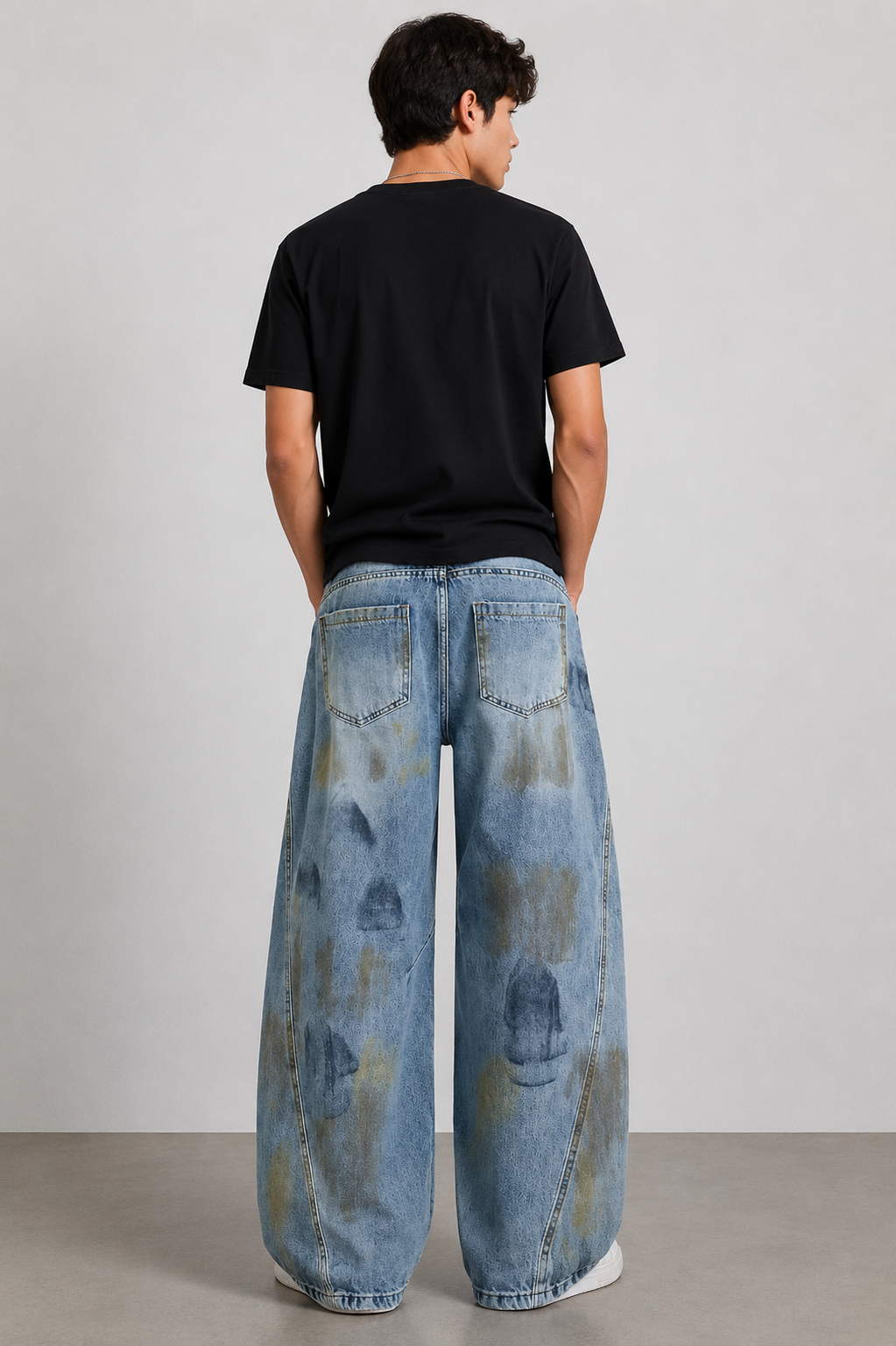 Washed Graffiti Jeans