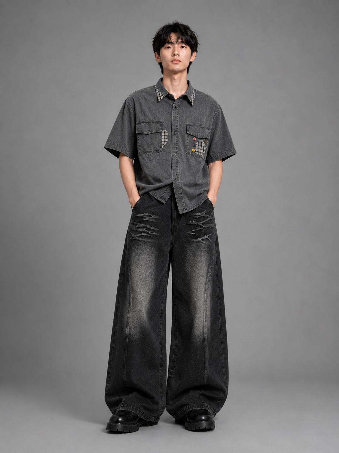 Patchwork Utility Shirt