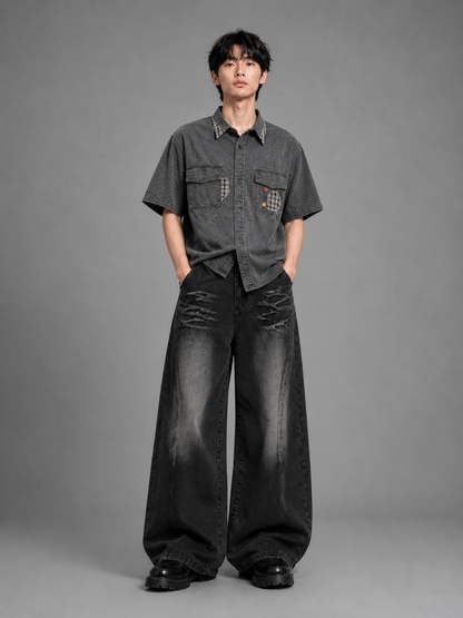 Patchwork Utility Shirt