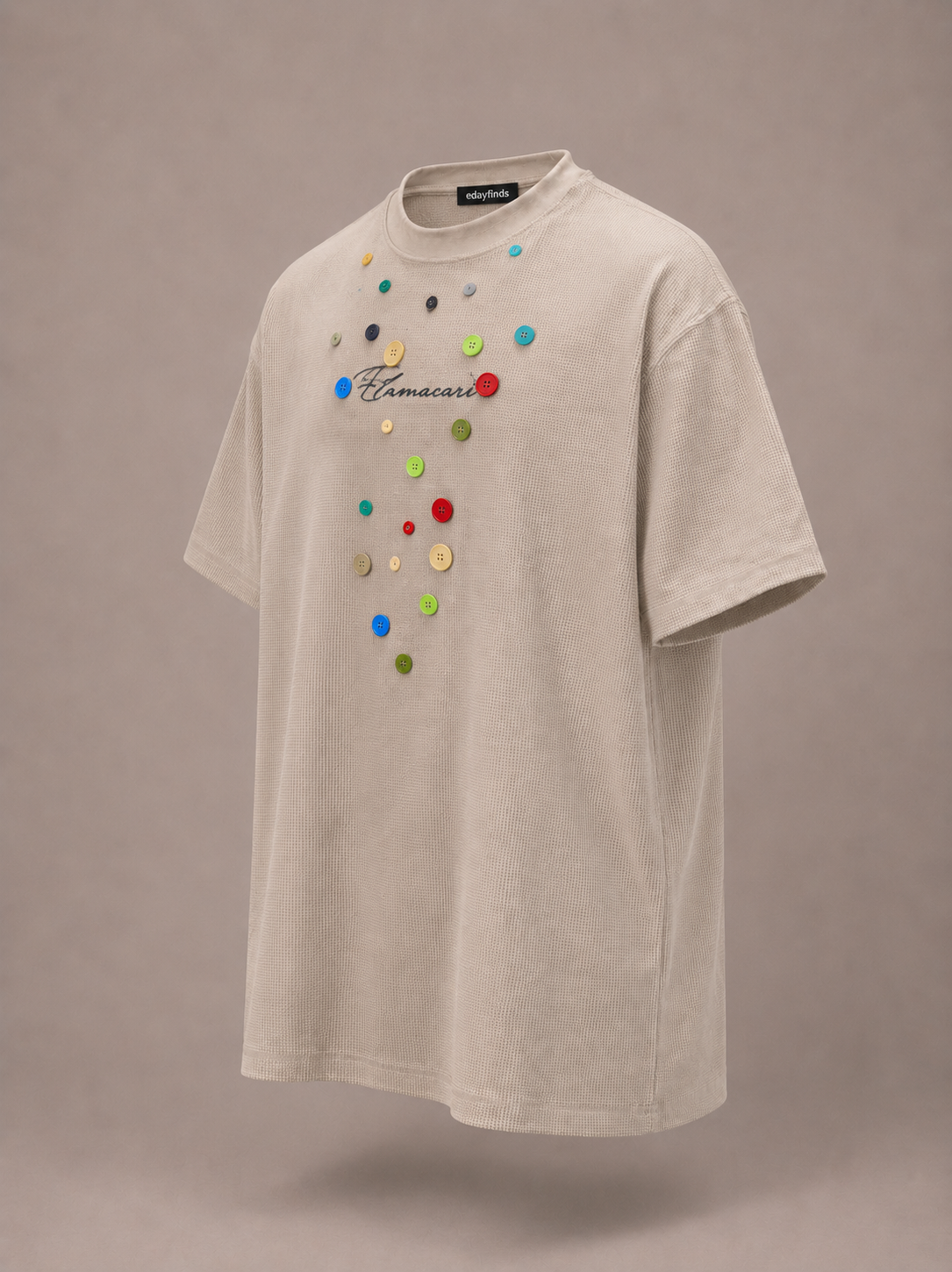 Waffle Button Tee