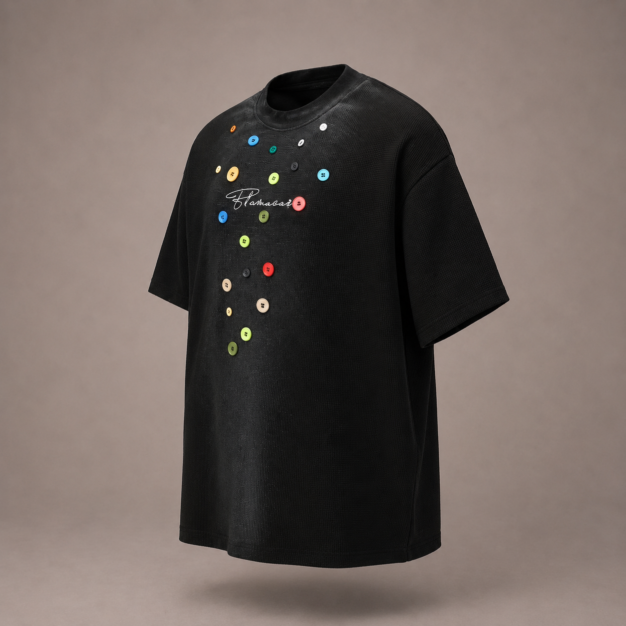Waffle Button Tee