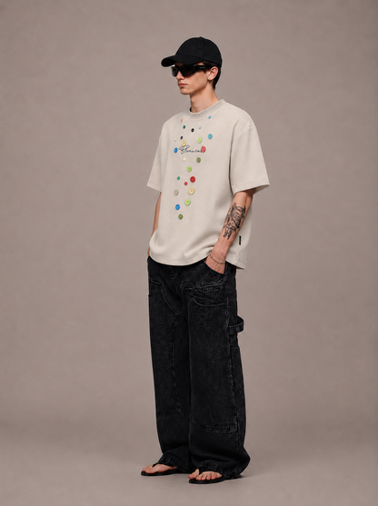 Waffle Button Tee