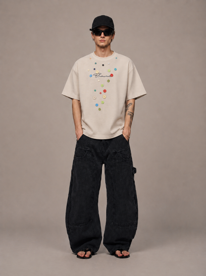 Waffle Button Tee