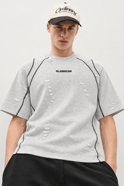 Scarline Distress Seam Tshirt