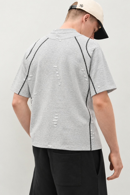 Scarline Distress Seam Tshirt