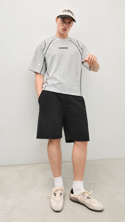 Scarline Distress Seam Tshirt