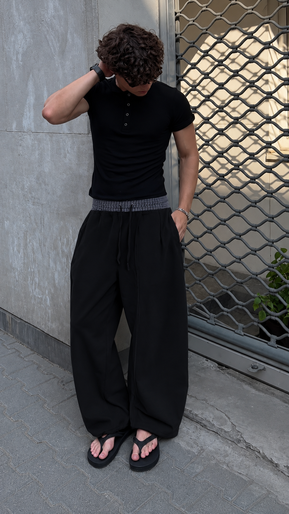 Plaid Baggy Pants