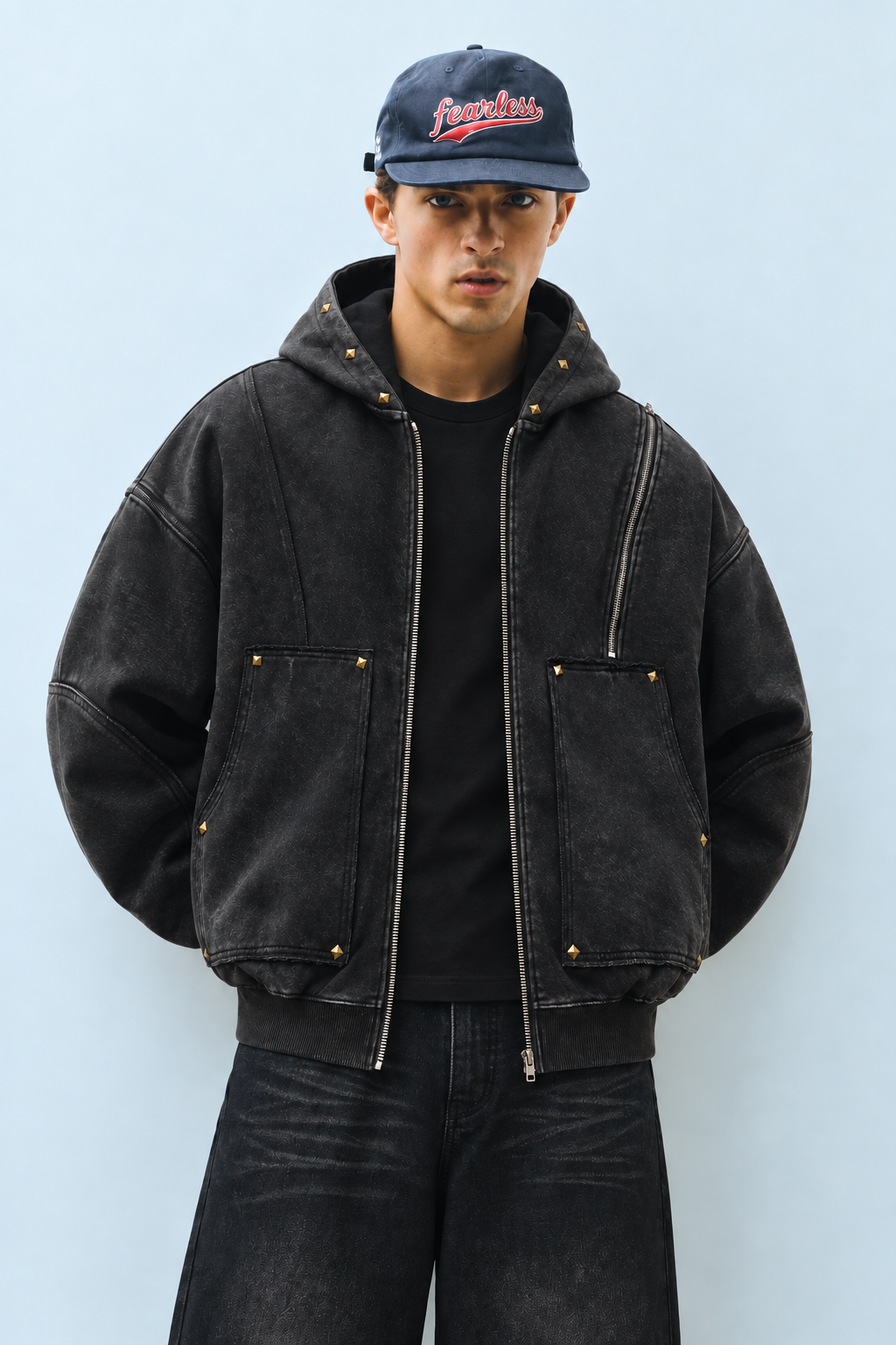 Rivet Zip Hoodie
