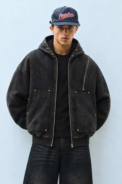 Rivet Zip Hoodie