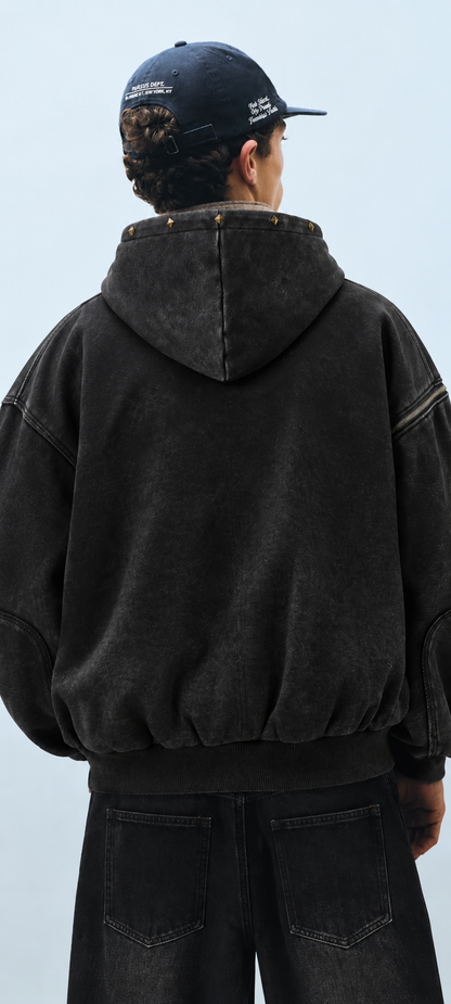 Rivet Zip Hoodie