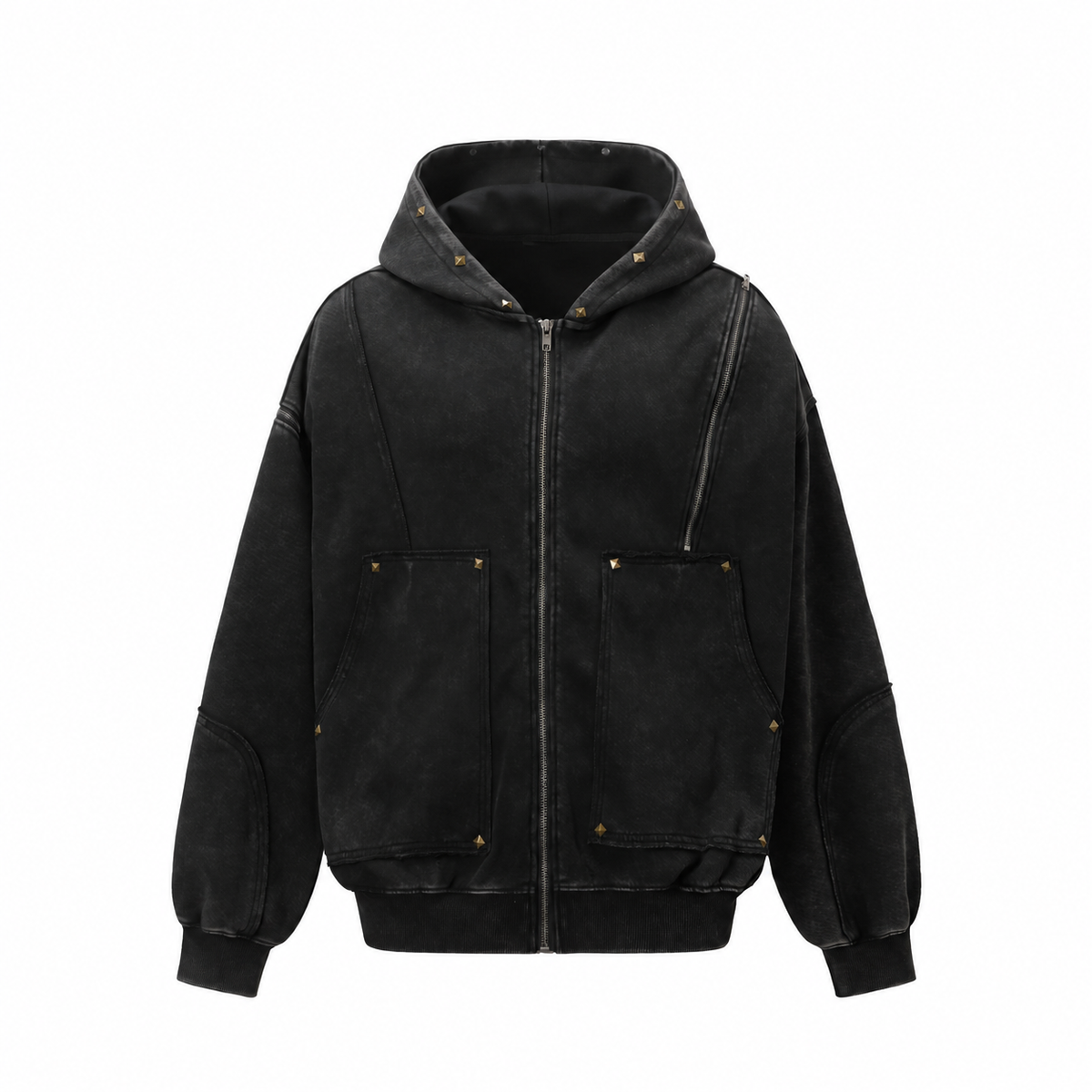 Rivet Zip Hoodie