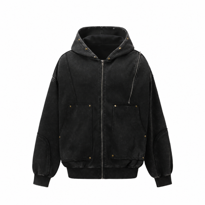 Rivet Zip Hoodie