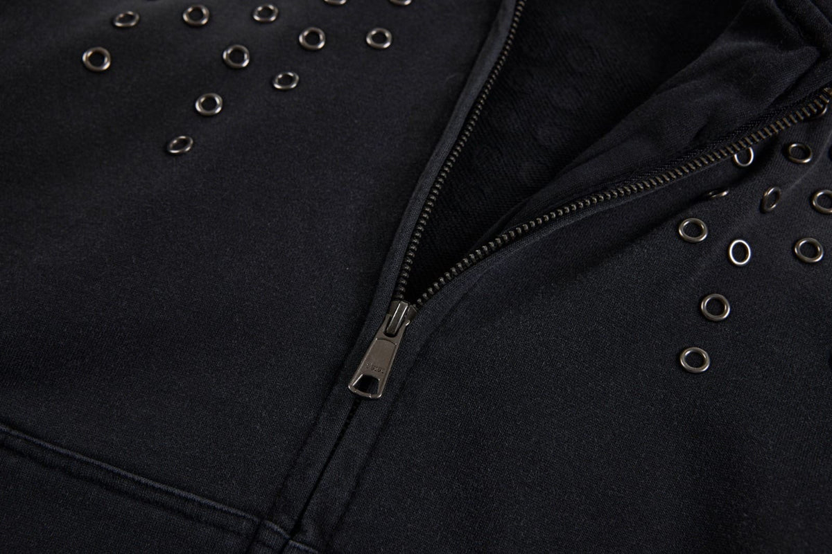 Eyelet Zip Hoodie