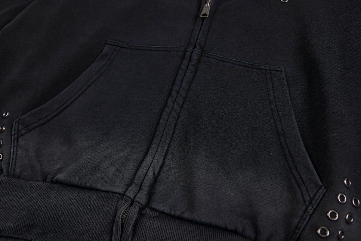 Eyelet Zip Hoodie
