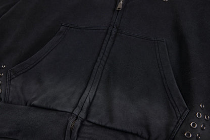 Eyelet Zip Hoodie