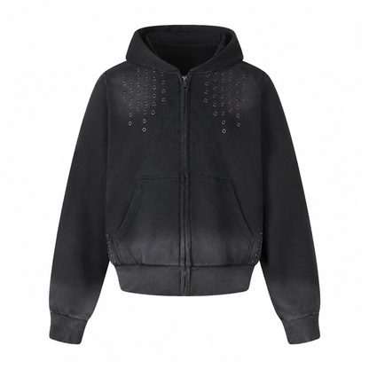 Eyelet Zip Hoodie