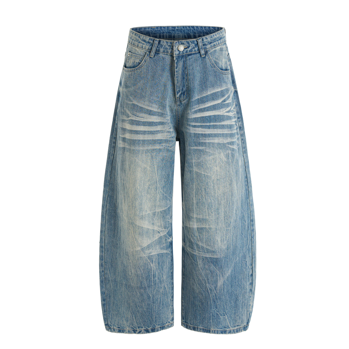 Loose Fit Washed Jeans